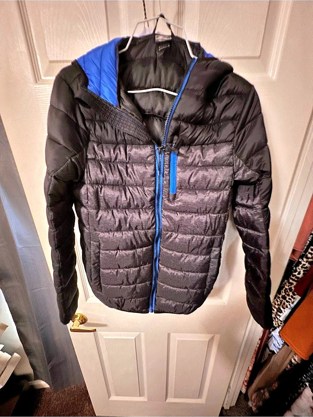 ZeroXposur Boys Puffer Jacket Black & Blue XL (14/16)